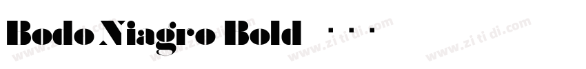 Bodo Niagro Bold字体转换